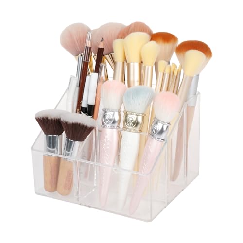 Yesesion Organizador de maquillaje transparente con 5 compar