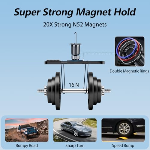 Soporte de coche Magsafe con rotación flexible de 360°, 20 i