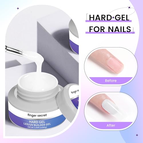 Geles de uñas postizas de 2.12 oz, 2 onzas, gel duro para uñ