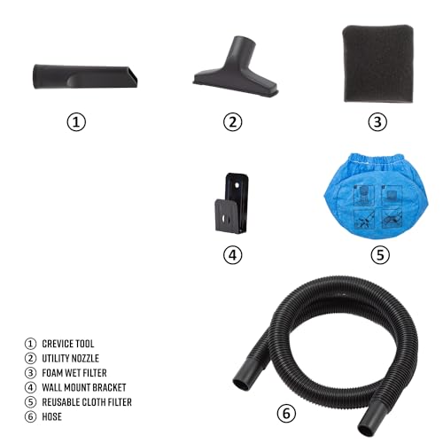 Armor All AA155 - Aspiradora portátil de 1.5 galones y 2 HP