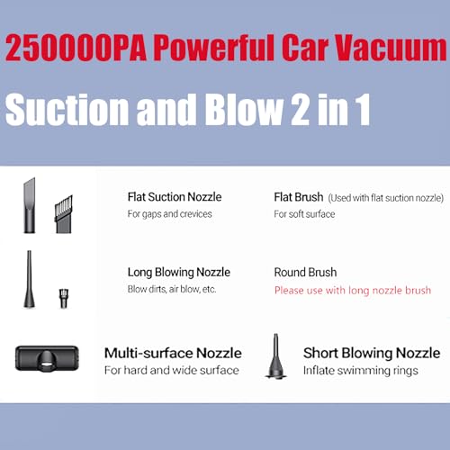 Aspiradora de coche de alta potencia con batería de 4000 mAh
