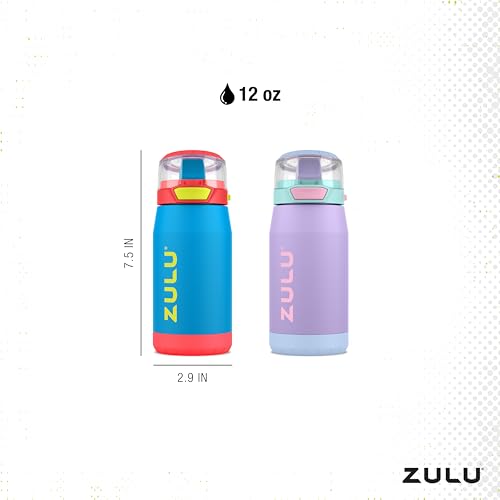 ZULU Kids Flex - Botella de agua aislada de acero inoxidable