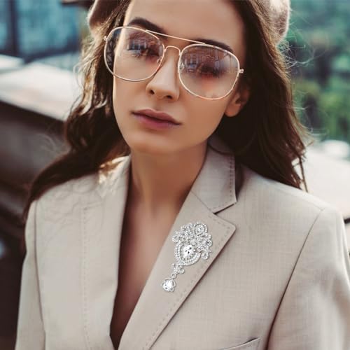 YARIEW Broches para mujer, broche de diamantes de imitación