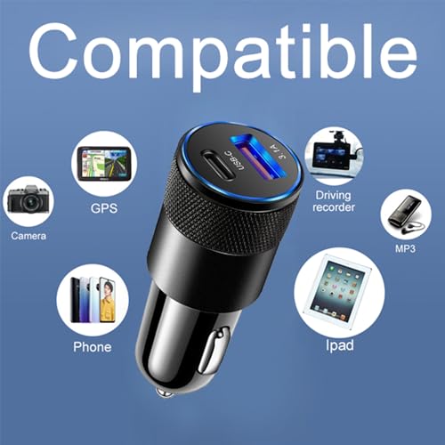 Cargador de coche 3.1A USB tipo C PD Apple Android teléfono