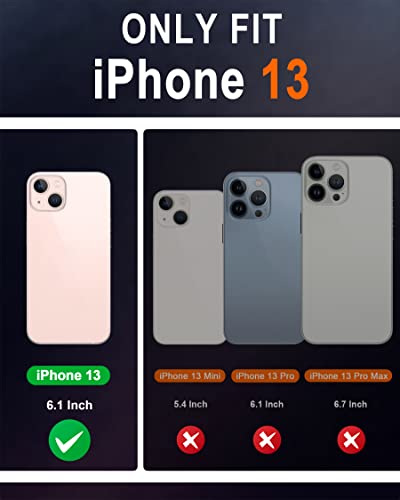 SHIELDON Funda para iPhone 13, de piel auténtica, con funció