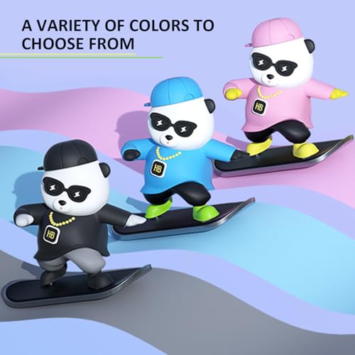 Divertido adorno de patinaje para patineta, oso patinador, d