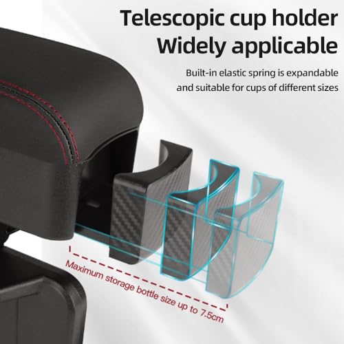 JEYODA Caja para reposabrazos de automóvil con soporte para