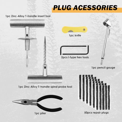Kit de reparación de neumáticos planos, kit de reparación pr