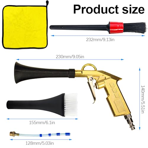 Kit de pistola de limpieza de automóvil, herramientas de det