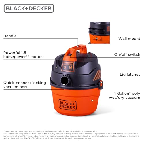 BLACK+DECKER Aspiradora para tienda húmeda y seca, aspirador