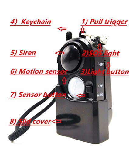 Mini alarma portátil con detector de movimiento + sirena de