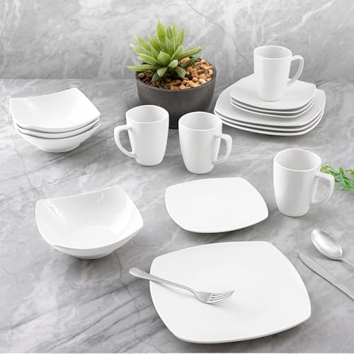 Zulay Kitchen Luna - Juego de platos y cuencos, juego de vaj