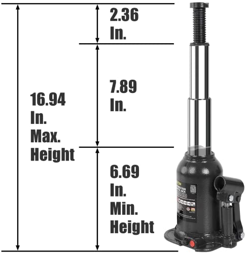 Torin ATH80802XB - Gato hidráulico de botella de coche solda