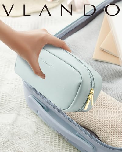 Vlando Bolsa de maquillaje de viaje,Pequeña bolsa de cosméti