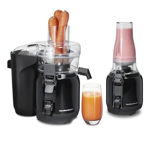 Hamilton Beach Juice & Blend - Máquina exprimidora 2 en 1 y