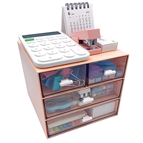 Organizador de maquillaje, organizador de escritorio con 4 c