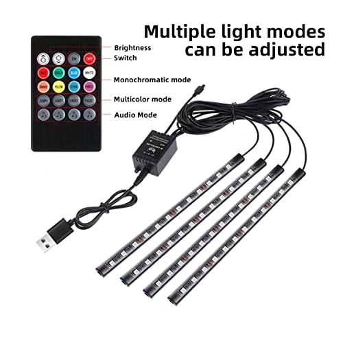 Luces LED para automóvil, luces interiores de 12 V CC con fu