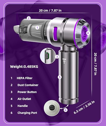 Powerful Cordless Car Vacuum Cleaner - 15000PA Strong Suctio