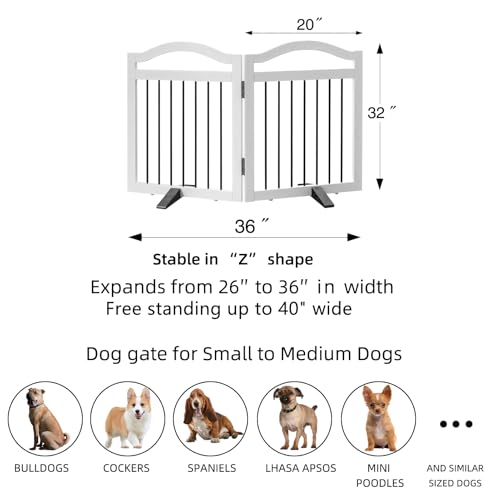 ZJSF Puerta plegable independiente para perros, puerta inter