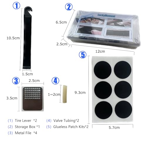 Kit de reparación de neumáticos de bicicleta, 12 kits de par