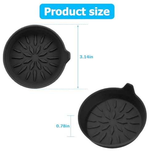 Mandark 4 posavasos para automóvil, tapete antideslizante pa