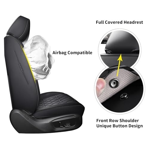 Aierxuan Fundas de asiento delantero de automóvil, impermeab