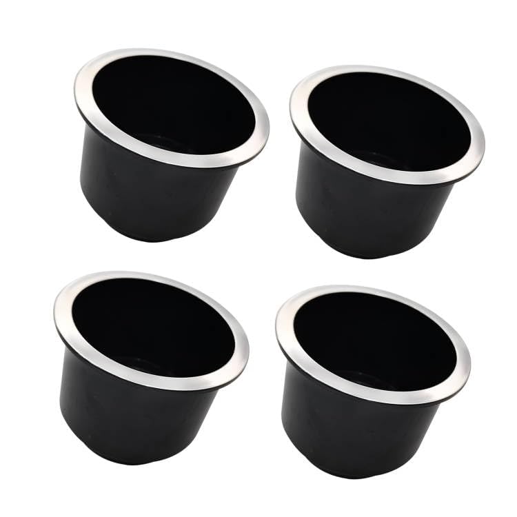 ISURE MARINE 4 portavasos de plástico universal cromado con