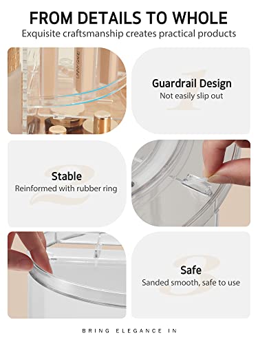 Syntus Organizador de maquillaje giratorio de 360°, soporte
