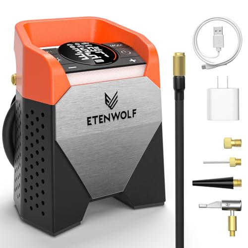 ETENWOLF Zephyr S5 - Inflador de neumáticos portátil de alta