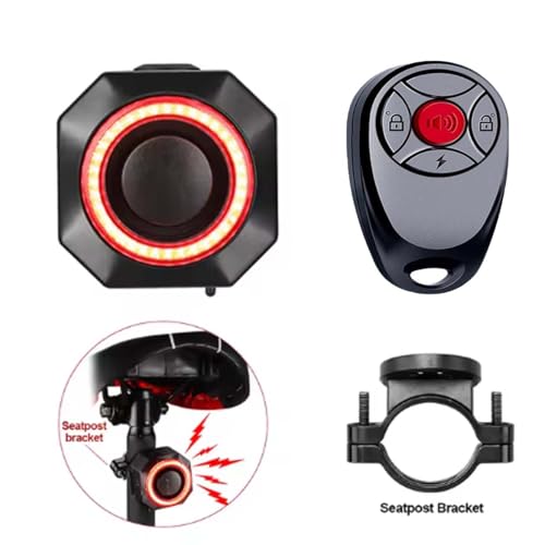 Alarma de luz trasera antirrobo de 110 dB con control remoto