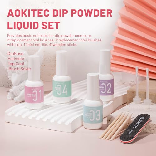 Aokitec Juego de 4 + 8 unidades de polvo de inmersión líquid