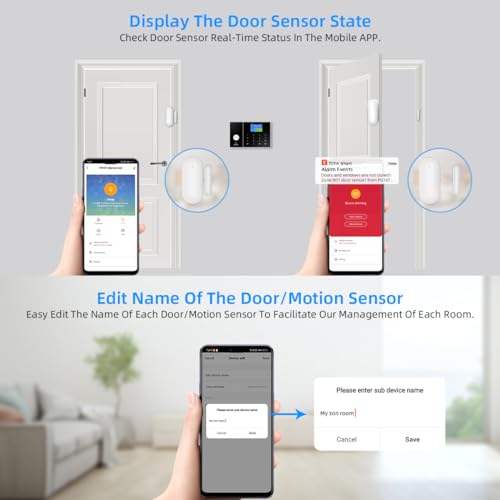 LWOHSI PG108 Sistema de alarma para seguridad del hogar, WiF
