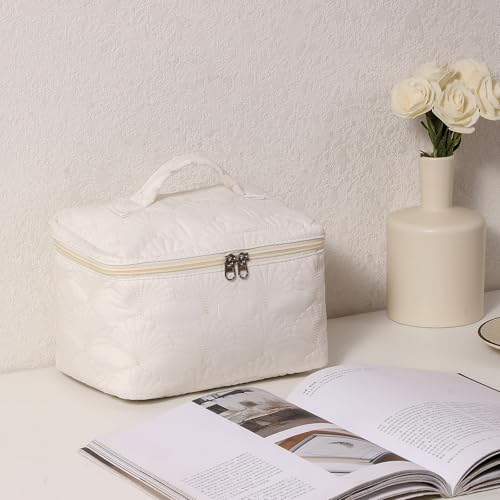 uekeboag Bolsa de maquillaje de algodón acolchada de color b