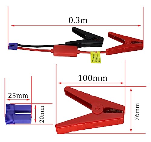 Cables de arranque de batería con abrazadera de cocodrilo a
