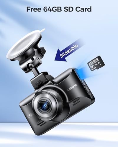 AZDOME M01 Max WiFi Dash Cam frontal y trasera, tarjeta grat