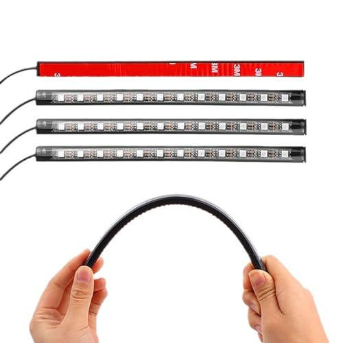 Tira de luces LED para automóvil, 4 piezas de 48 luces LED i