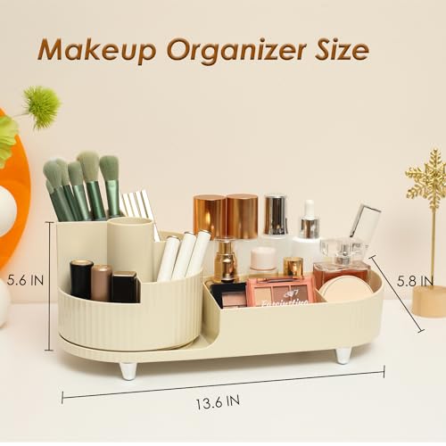 Organizador de maquillaje giratorio para encimera, organizad