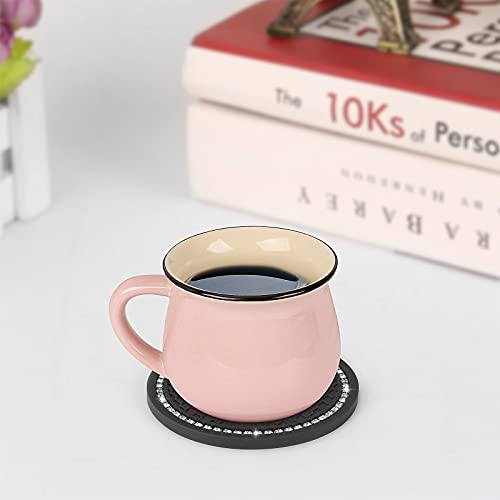 Paquete de 4 posavasos brillantes para automóvil, de 2.75 pu