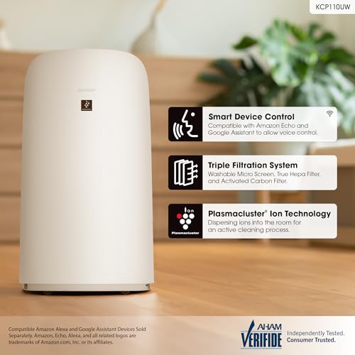 SHARP Purificador de aire inteligente y humidificador compat