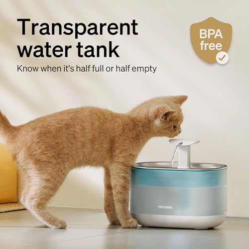 PETLIBRO - Fuente de agua de 71 fl oz/2.1 L para gatos, de a