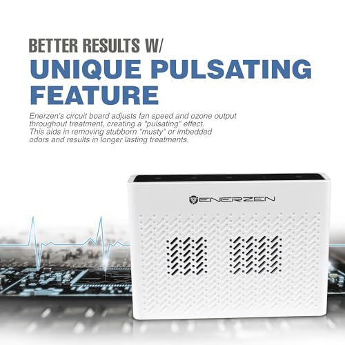 Enerzen O-222BA - Generador de ozono portátil 3 en 1 de 1,25