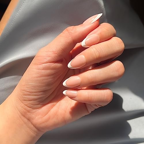 Uñas a presión de gel - Croissant de almendra