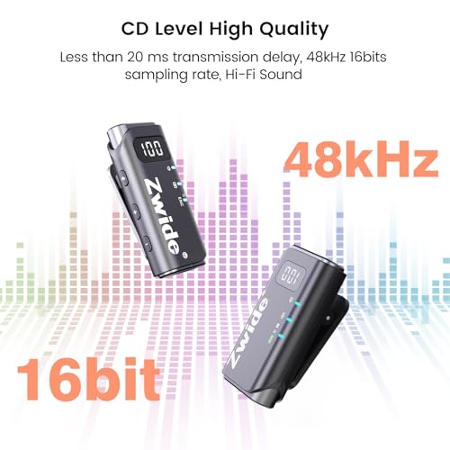 Zwide Wireless Lavalier Microphone System M4(1to1), 3 Levels
