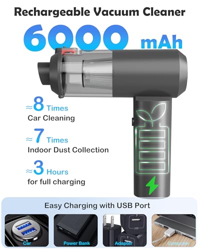 Car Vacuum Portable Cordless - 16000Pa 4 in 1 Arify Pro Cord