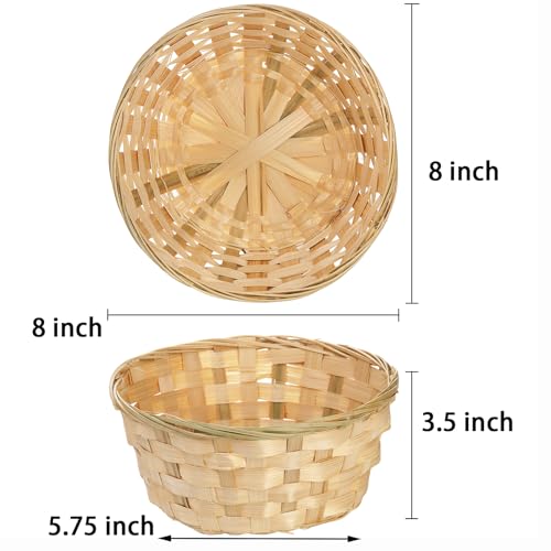 TOPZEA Paquete de 10 cestas redondas de regalo, cesta de fru