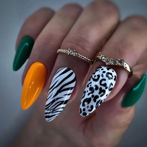 Plantillas de estampado de uñas de serpiente de leopardo par