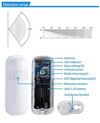 Detector de movimiento PIR inalámbrico antirrobo para sistem