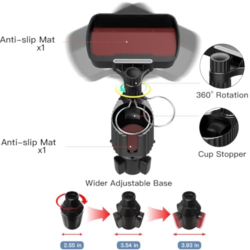 SUYUDSM Bandeja para portavasos de automóvil, expansor de po