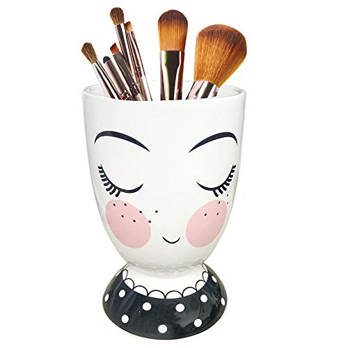 Soporte decorativo para brochas de maquillaje, soporte de ce