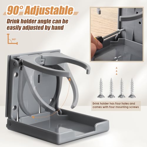 Tioncy Paquete de 8 portavasos ajustables con tornillos, sop